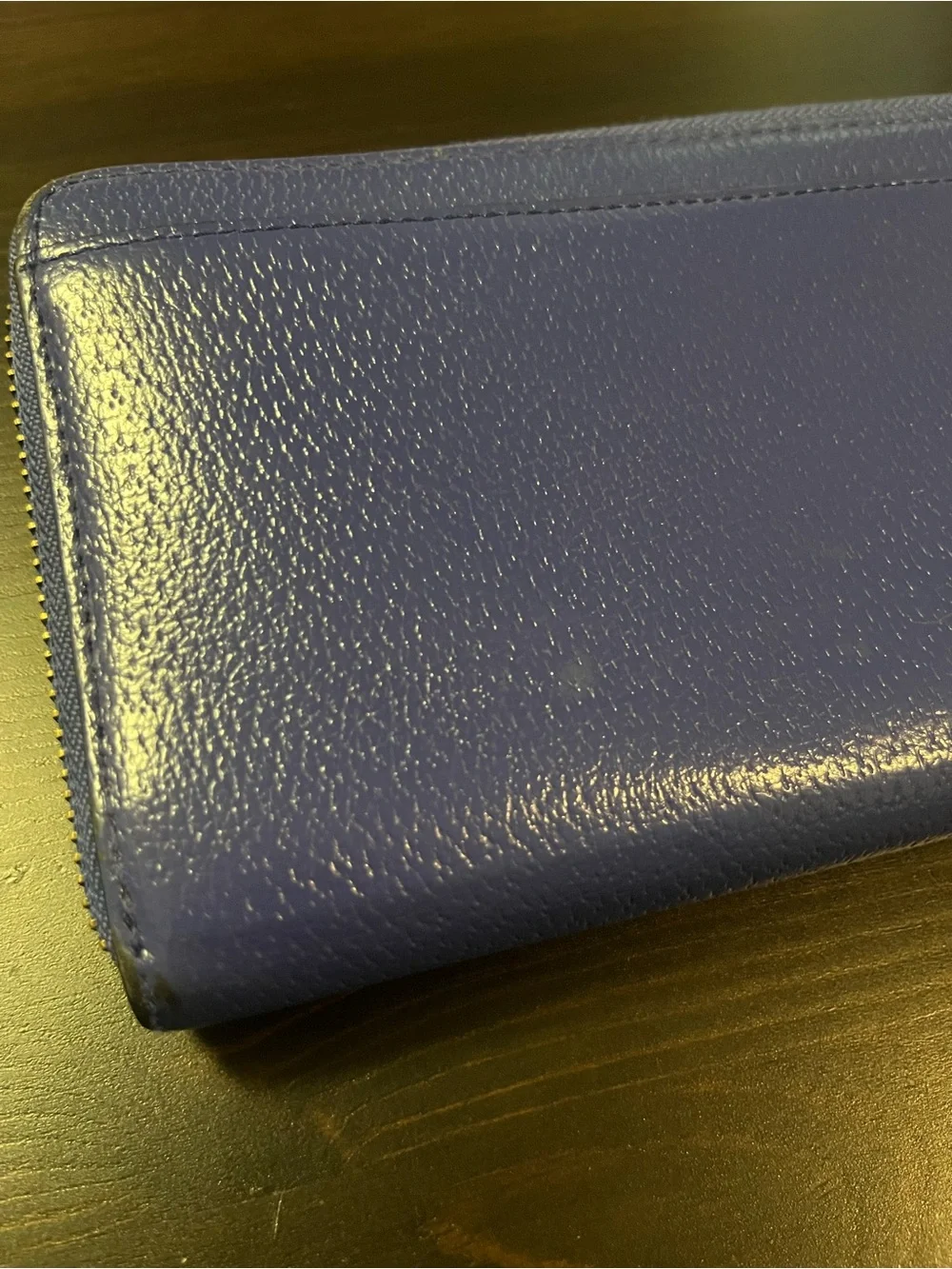 EUC Kate Spade Wellesley Layton Cobalt Blue Leather Wristlet Wallet